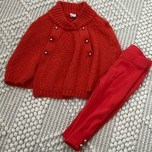 Janie and Jack Poncho/Leggings Set 6-12 months